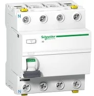 Schneider Electric Schneider liekamosios srovės grandinės pertraukiklis iID-40-4-100-AC 40A 4 polių 100mA tipo kintamoji srovė (A9Z12440)
