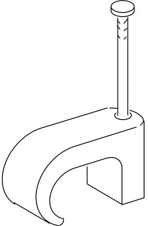 Kabelio laikiklis Thorsman TC 6 x 10, baltas, 100 vnt.