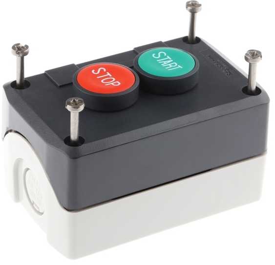 Schneider Electric 2 skylių START/STOP valdymo dėžutė, pilka IP65 XALD215