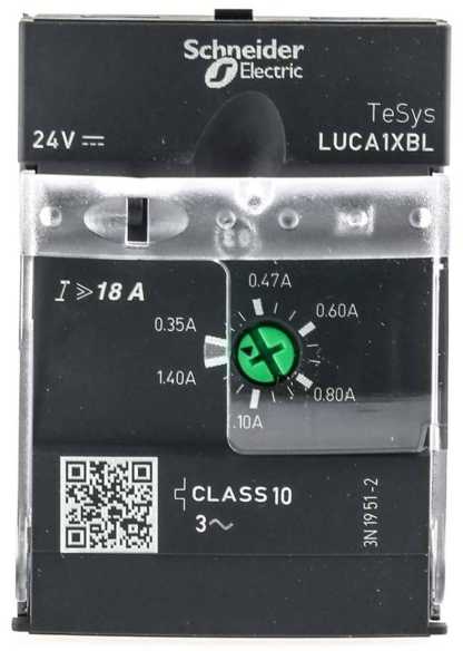 Schneider Electric Schneider Trigdiklio blokas 3 polių variklio apsauga 0,35-1,4A 24V DC (LUCA1XBL)