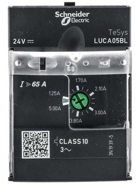 Schneider Electric Schneider 3-polių atpalaidavimo blokas variklio apsaugai 1,25-5A 24V DC (LUCA05BL)