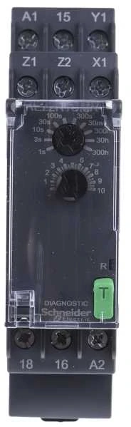 Schneider Electric „Harmony Time“ serijos ant DIN bėgelio montuojama laikmačio relė, 24–240 V AC/DC, 1 kontakto, 0,05–1 s,