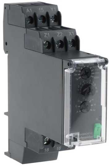 Schneider Electric „Harmony Time“ serijos ant DIN bėgelio montuojama laikmačio relė, 24–240 V AC/DC, 1 kontakto, 0,05–1 s,