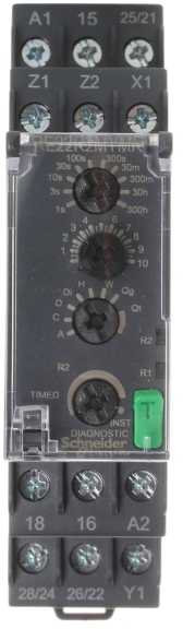 „Schneider Electric Harmony Time“ serijos ant DIN bėgelio montuojama laikmačio relė, 24–240 V AC/DC, 2 kontaktų, 0,05–1 s,