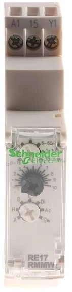 Schneider Electric Relpol laiko relė 1P 10A 1sek.-100h 12-240V AC/DC (RE17RMMW)