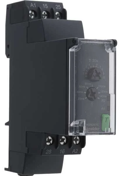 „Schneider Electric Harmony Time“ serijos ant DIN bėgelio montuojama laikmačio relė, 24–240 V AC/DC, 2 kontaktų, 0,3–30 s,