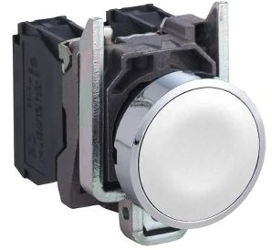 „Schneider Electric Control“ mygtukas 22 mm balta 1Z su savaiminio sugrįžimo (XB4BA11)