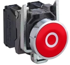 „Schneider Electric“ valdymo mygtukas 22 mm raudona spyruoklinė grąža 1R (XB4BA4322)