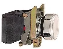 Schneider Electric Valdymo mygtukas 22 mm baltas su savaiminio grįžimo funkcija ir apšvietimu 1Z 1R (XB4BW31M5)