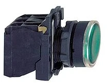 „Schneider Electric“ valdymo mygtukas 22 mm žalia 1Z 1R su savaiminio sugrįžimo foniniu apšvietimu (XB5AW33B5)