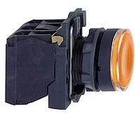 Schneider Electric Control mygtukas 22mm geltona 1Z 1R su spyruokliniu grąžinimu su apšvietimu (XB5AW35B5)