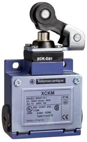 „Schneider Electric“ ribinis jungiklis 1R 1Z, metalinė ritininė svirtis (XCKM121H29)