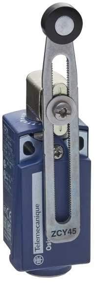 Telemecanique Sensors „Schneider Electric“ ribinis jungiklis 1R 1Z, plastikinė svirtis su ritinėlio ilgio reguliavimu XCKP2145P16