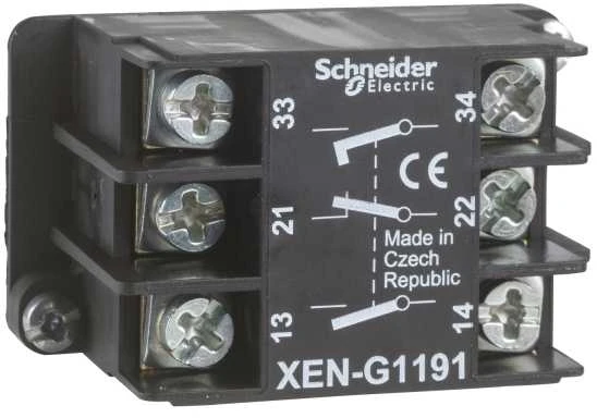 „Schneider Electric“ pagalbinis kontaktas 2NO 1NC priekinis laikiklis (XENG1191)