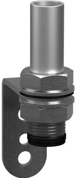 Schneider Electric Schneider Universalus tvirtinimo elementas, šviesos stulpas, metalinis L formos laikiklis ir 100 mm aliuminio stiebas, Harmony XVB7, XVZ100T