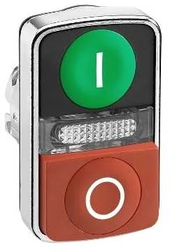 Dvivietis I/O valdymo mygtukas su LED indikacija