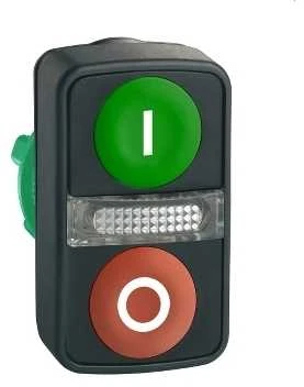 Dvivietis Schneider Electric mygtukas su LED indikatoriumi
