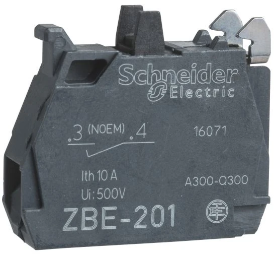„Schneider Electric“ pagalbinis kontaktas 1 NO priekinis tvirtinimas (ZBE1016)