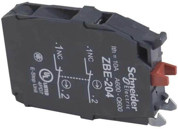 Schneider Electric ZBE204 kontaktų blokas su schema