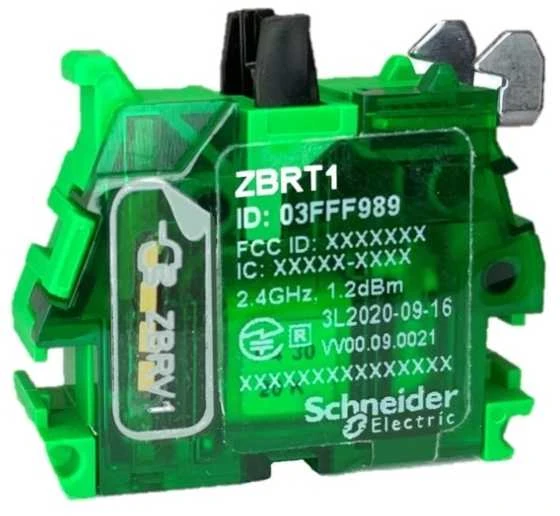 Žalias Schneider Electric ZBRT1 siųstuvas