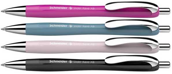 Schneider Electric Schneider rašymo priemonės 3+ 1 NEMOKAMAS Schneider tušinukas Slider Rave XB įvairių spalvų, mėlynas rašalas (50-132564)