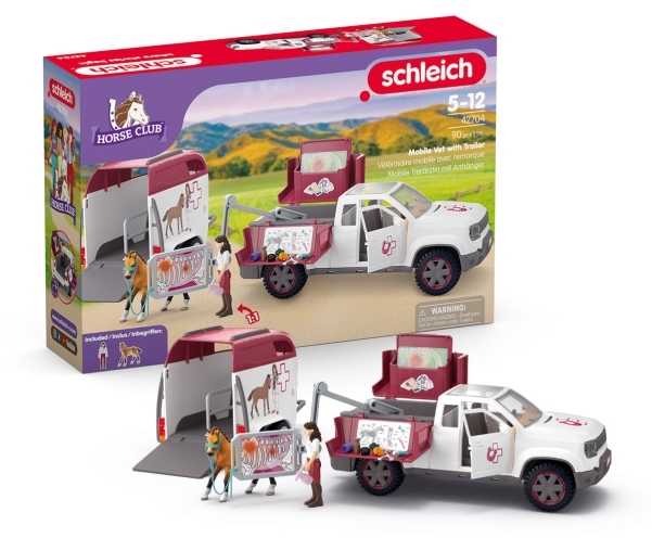 Veterinaro automobilis su priekaba Schleich Horse Club (42704)