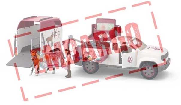 Veterinaro automobilis su priekaba Schleich Horse Club (42704)