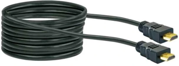 Juodas 10m HDMI laidas su auksiniais antgaliais