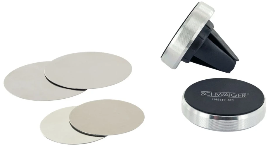 Podstawka Schwaiger Schwaiger SET Magnethalterungen, 6-teilig, Aliuminio sidabrinis