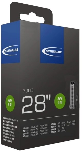 Schwalbe inner tube 28" AV15 18/28-622 auto-valve
