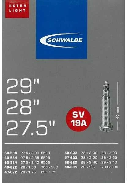 Kamera 28"/29"/27.5 Schwalbe SV19A ExtraLight (50/62-584 - 40/62-622)