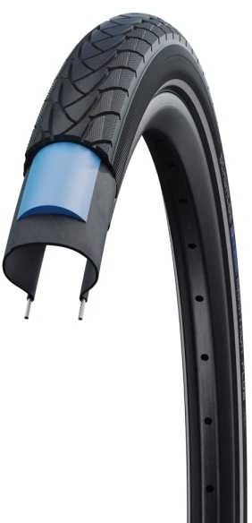 Padanga 28" Schwalbe Marathon Plus HS 348 Perf Wired 37-622 / 28x1.40 Juodas-Reflex