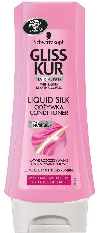 Schwartzkopf Schwarzkopf Gliss Kur Liquid Silk kondicionierius lūžinėjantiems, lūžinėjantiems plaukams 200ml