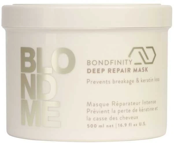Schwarzkopf Professional BlondMe Bondfinity Deep Repair Mask giliai atkurianti kaukė šviesiems plaukams, 500 ml