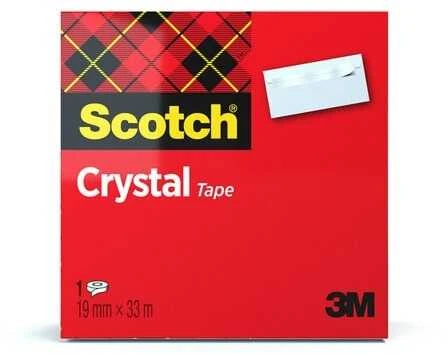 Lipni juostelė 3M Scotch Crystal Clear 600, 19 mm x 33 m, ypač skaidri