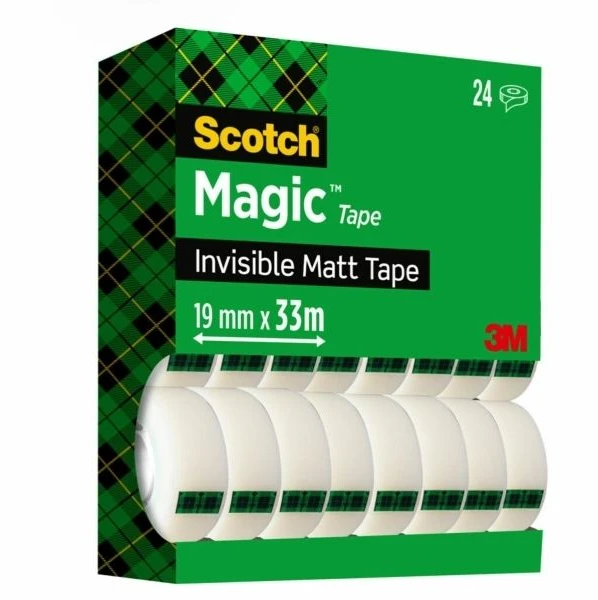Scotch Magic biuro juosta (8-1933R24TPR), matinė, 19mm, 33m, 24 vnt.