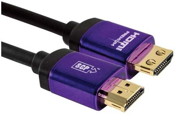 SCP 990UHDV-20, 6 m, HDMI Type A (Standard), HDMI Type A (Standard), 4096 x 2160 pikselių, 3D, Juodas, Violetinė