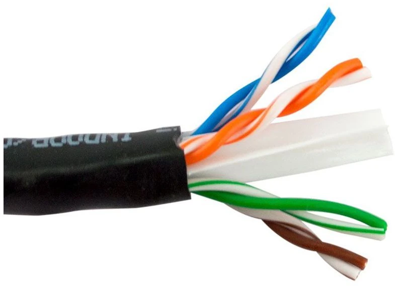 SCP HNC KABELIS Cat6, juodas, juodas 1000 pėdų / 304,8 m