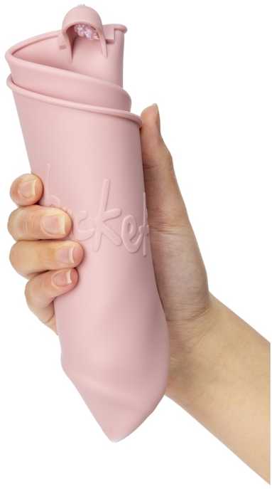 Silikoninis žaidimų kibirėlis Scrunch, pelenų rožinė