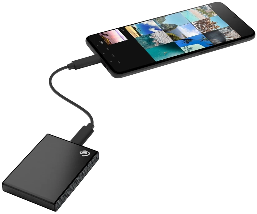 Kietasis diskas Seagate „One Touch STKG1000400“, 1 TB, USB C tipo, 3.2 kartos 1 (3.1 kartos 1), juodas