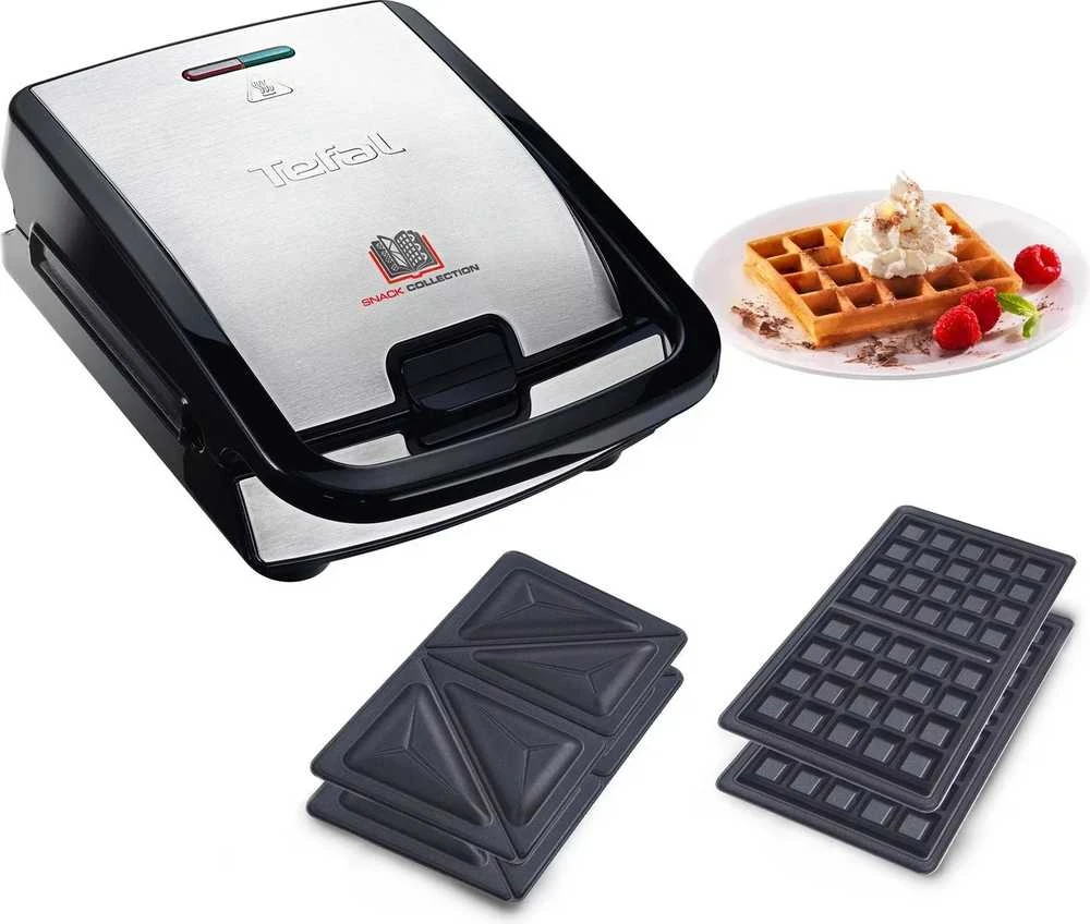 Sumuštinių ir vaflių keptuvė Tefal Snack Collection SW852D12, su 2 papildomomis plokštėmis