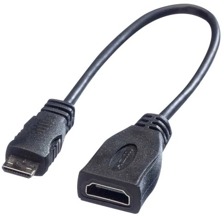 HDMI mini į HDMI adapteris-laidas, 15 cm