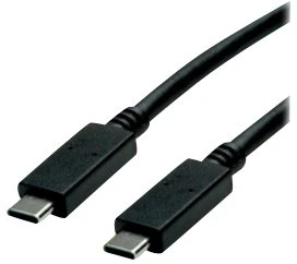 Secomp Roline žalias USB kabelis USB 3.2 Gen2 (USB 3.1 Gen2) USB-C™ kištukas 0,5 m Juodas Ekranuotas, TPE apvalkalas, be halogenų 11.44.9052