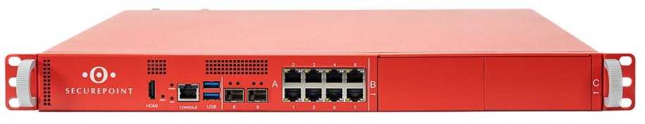 Maršrutizatorius Zapora jungiama į tinklą Securepoint Securepoint RC2000RR G6 firewall (hardware) 1U 91 Gbit/s