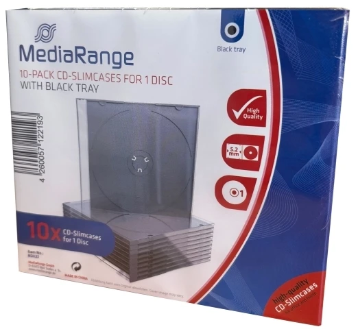 „MediaRange“ kompaktinių diskų / DVD plokščių dėklas, 10 vnt (BOX32)