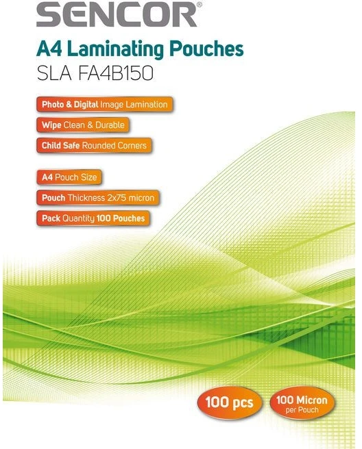Sencor laminavimo folija A4 100 vnt (SLA FA4B150)