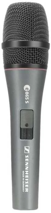 „Sennheiser E865-S“ – superkardioidinis kondensatorinis vokalinis mikrofonas, versija su įjungimo/išjungimo jungikliu
