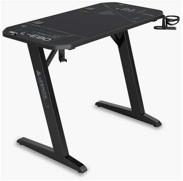 SENSE7 Nomad Cybernetic stalas juodas 100 cmx50 cm 100x50 cm