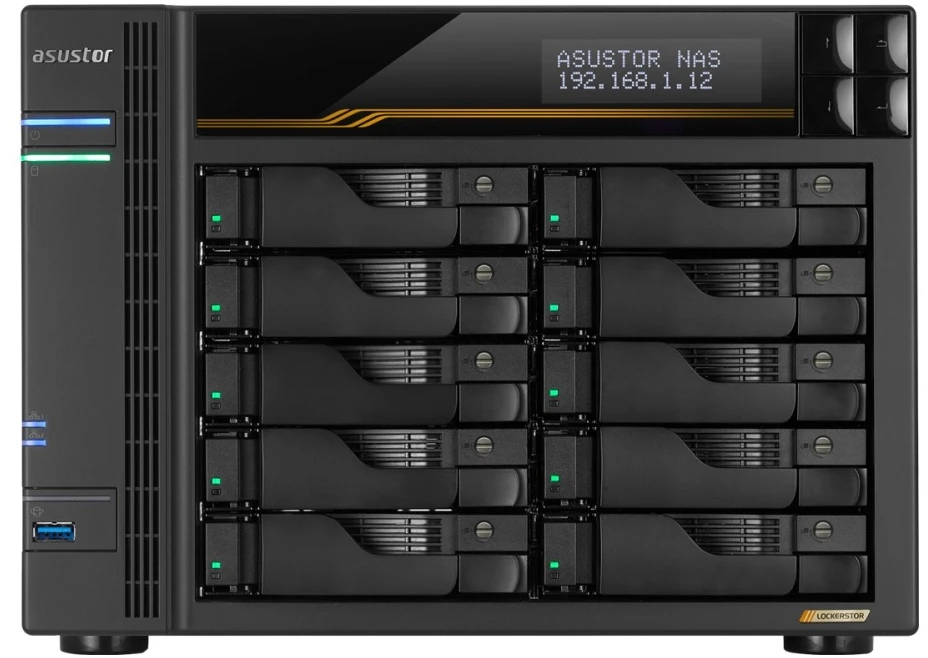 Serveris Asustor Lockerstor 10 Gen3 AS6810T 10 dėklų