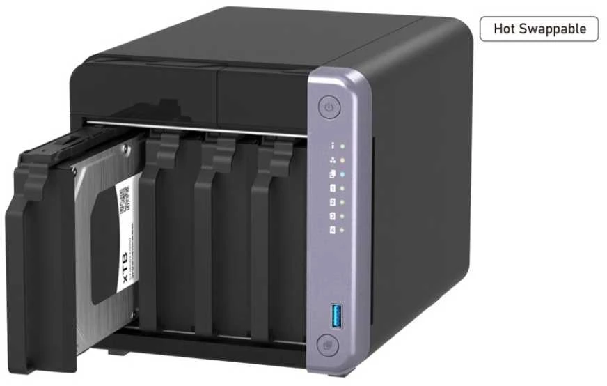 Serveris QNAP Ekonomiškas 4 skyrių 10 GbE NAS | TS-432X-4G | Alpinis | AL524 | Procesoriaus dažnis 2 GHz | 4 GB | DDR4 SODIMM | 90W adapteris (12VDC), 100-240VAC